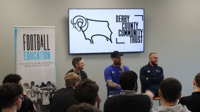 First Team Duo Meet Football And Education Students